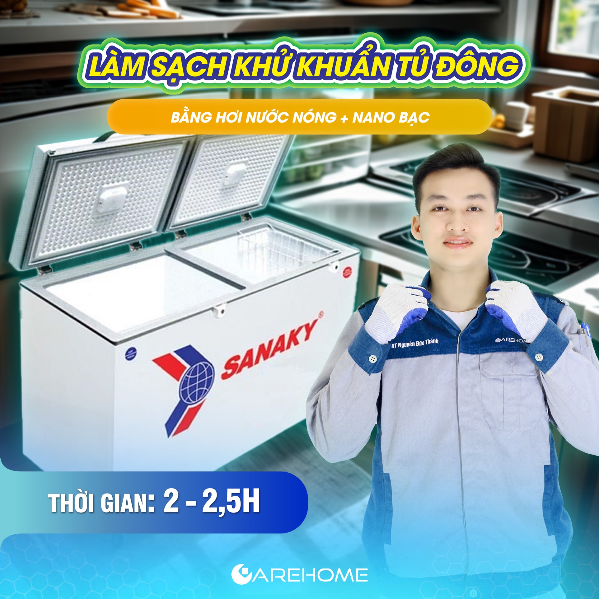 LSKK TỦ ĐÔNG BẰNG HƠI NƯỚC NÓNG + NANO BẠC