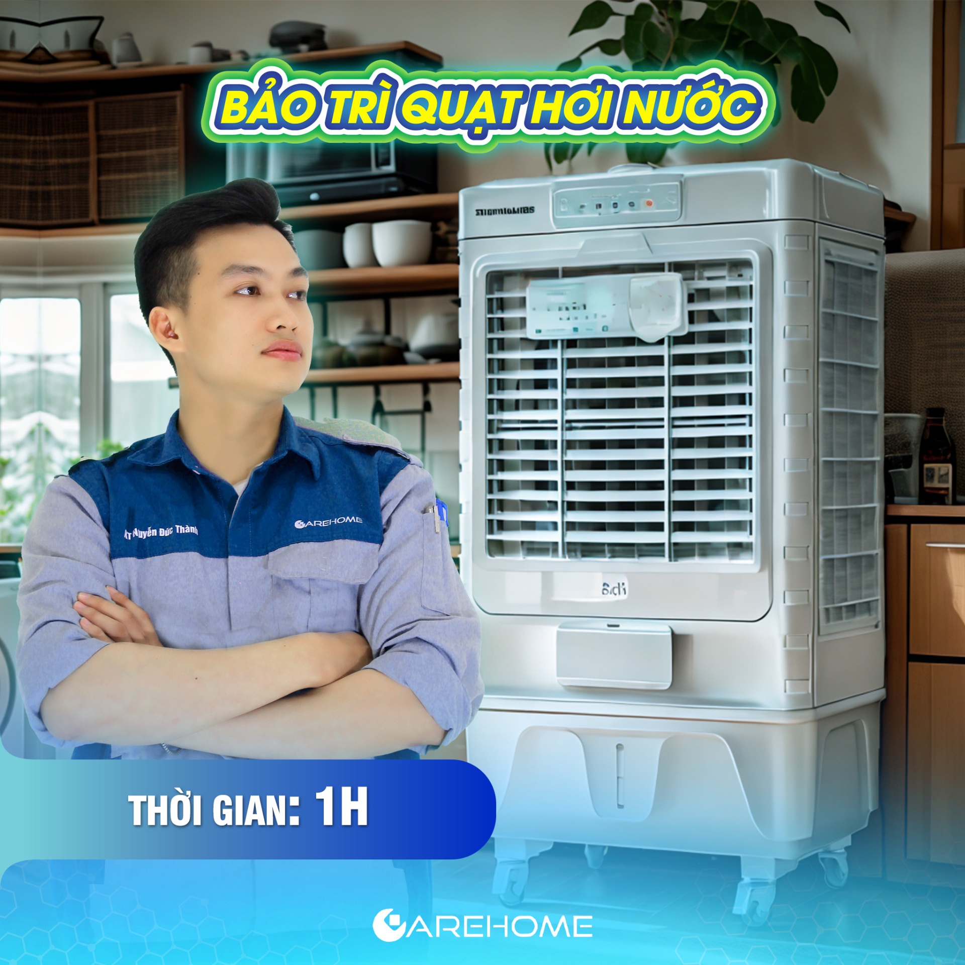 BẢO TRÌ QUẠT HƠI NƯỚC