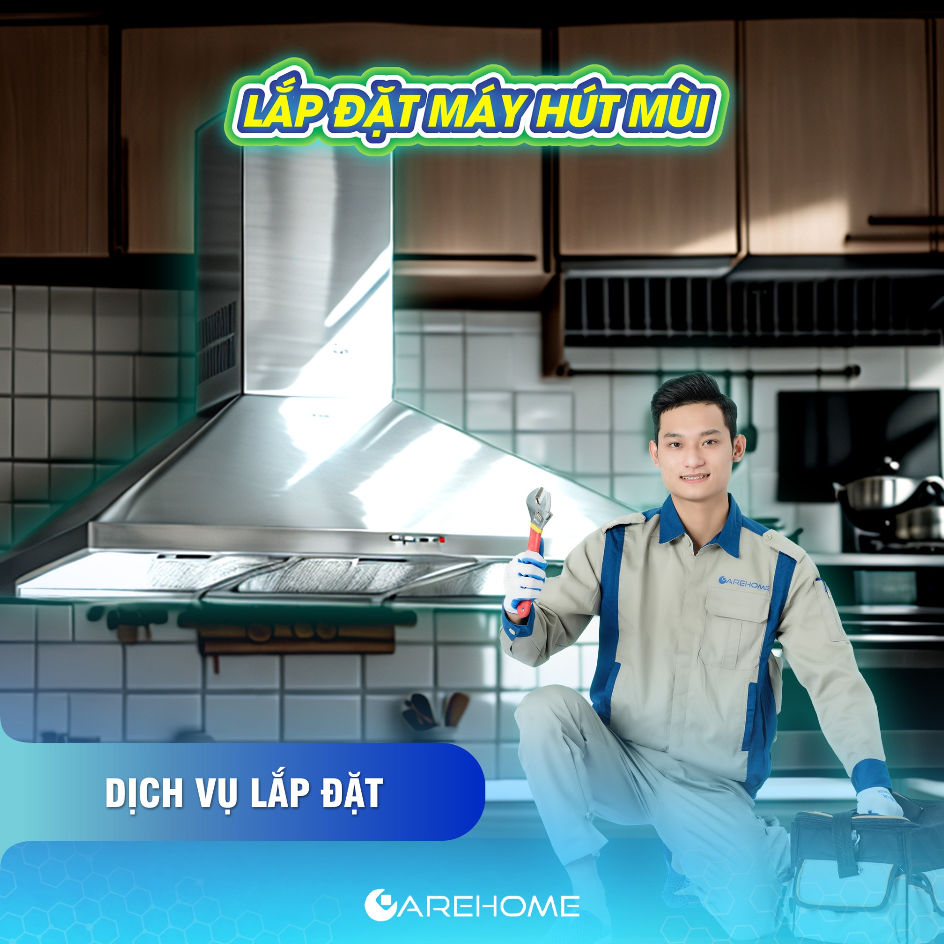 LẮP ĐẶT MÁY HÚT MÙI BẾP