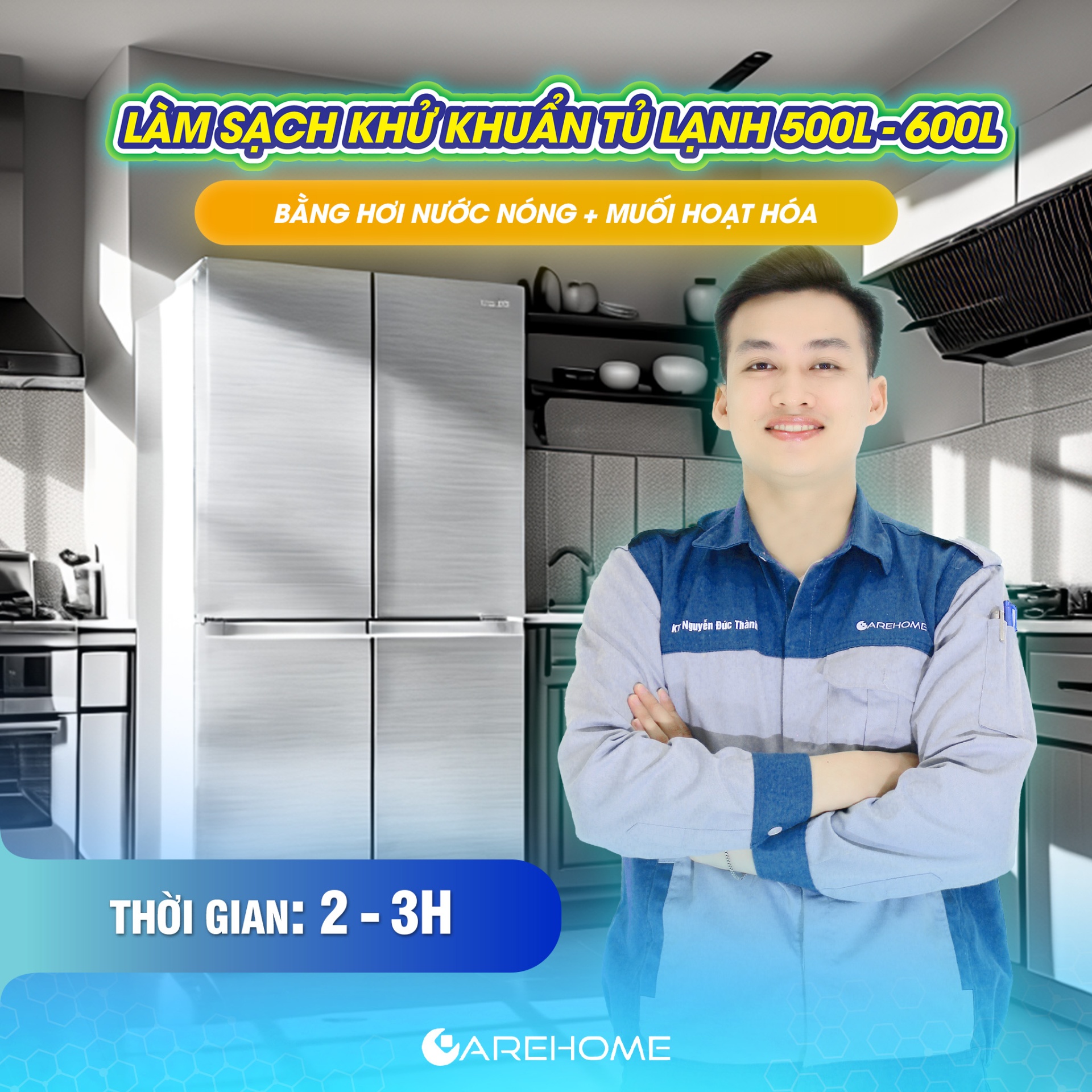 LSKK TỦ LẠNH 500L - 600L BẰNG HƠI NƯỚC NÓNG & MUỐI HOẠT HÓA